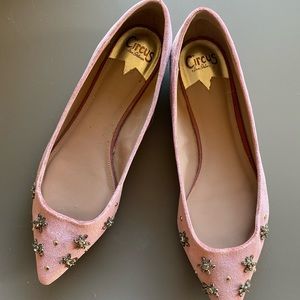 Sam Edelman Circus peep toe wedge Ash Rose colored Ritchie shoes in size 10